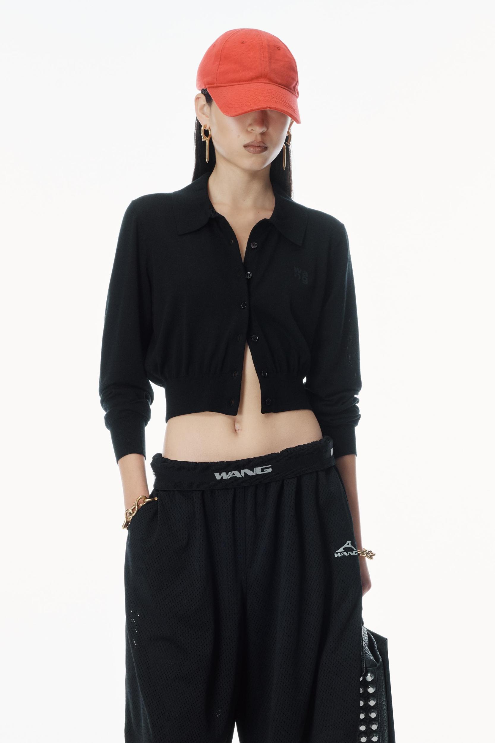 High-frequency Stacked Logo Cardigan In Merino Wool Product Image