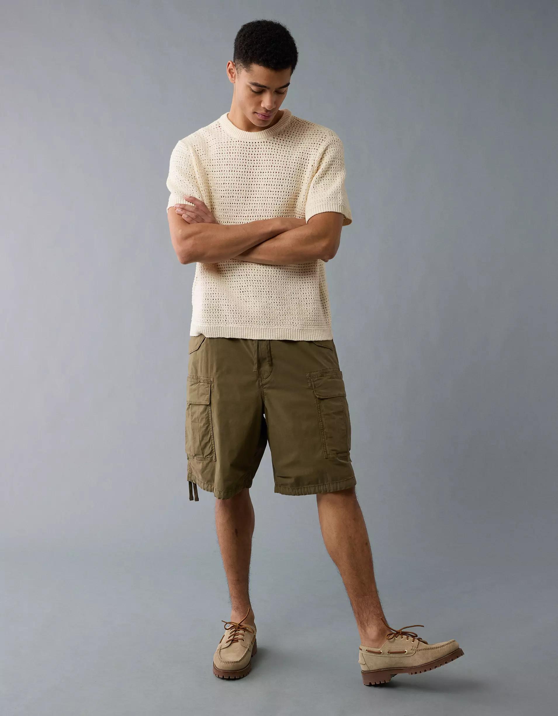 AE Open Knit Sweater T-Shirt Product Image