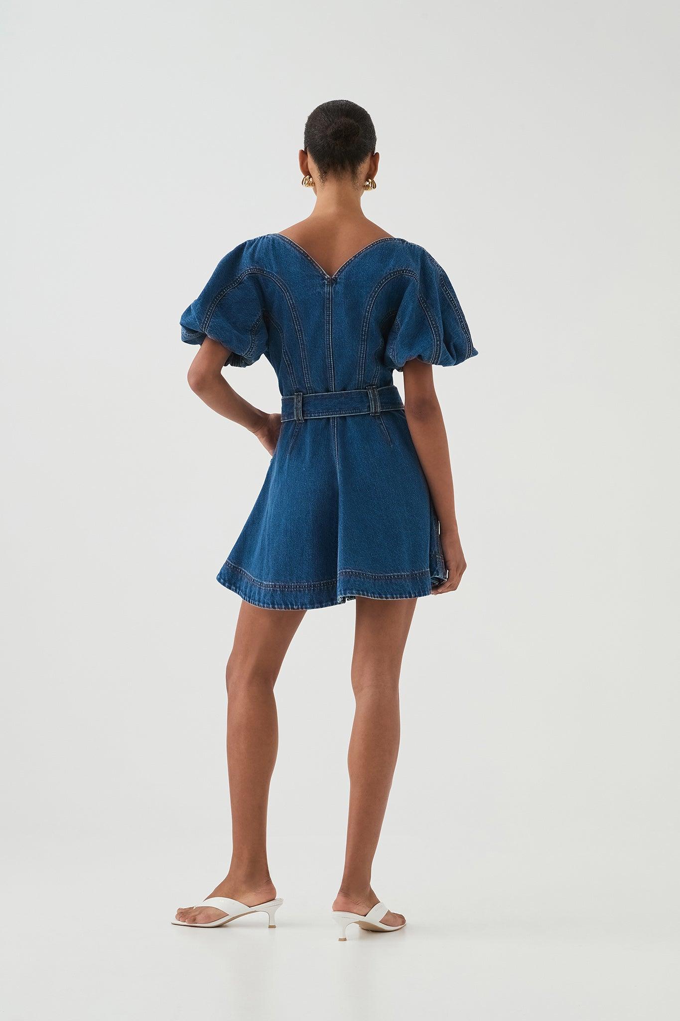 Harper Denim Mini Dress Product Image