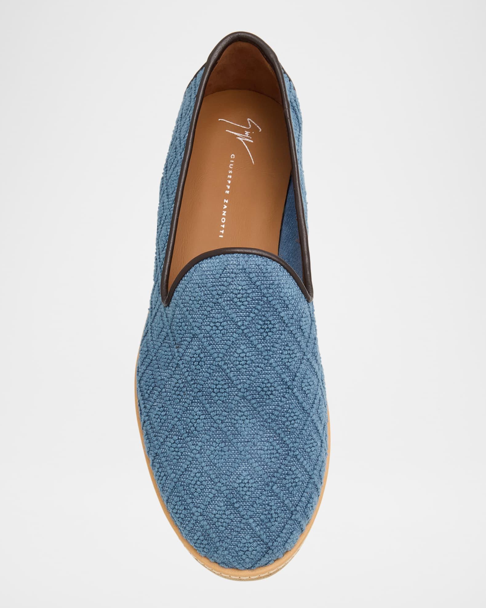 Men's Iknu Leather-Trim Cotton Loafers Product Image