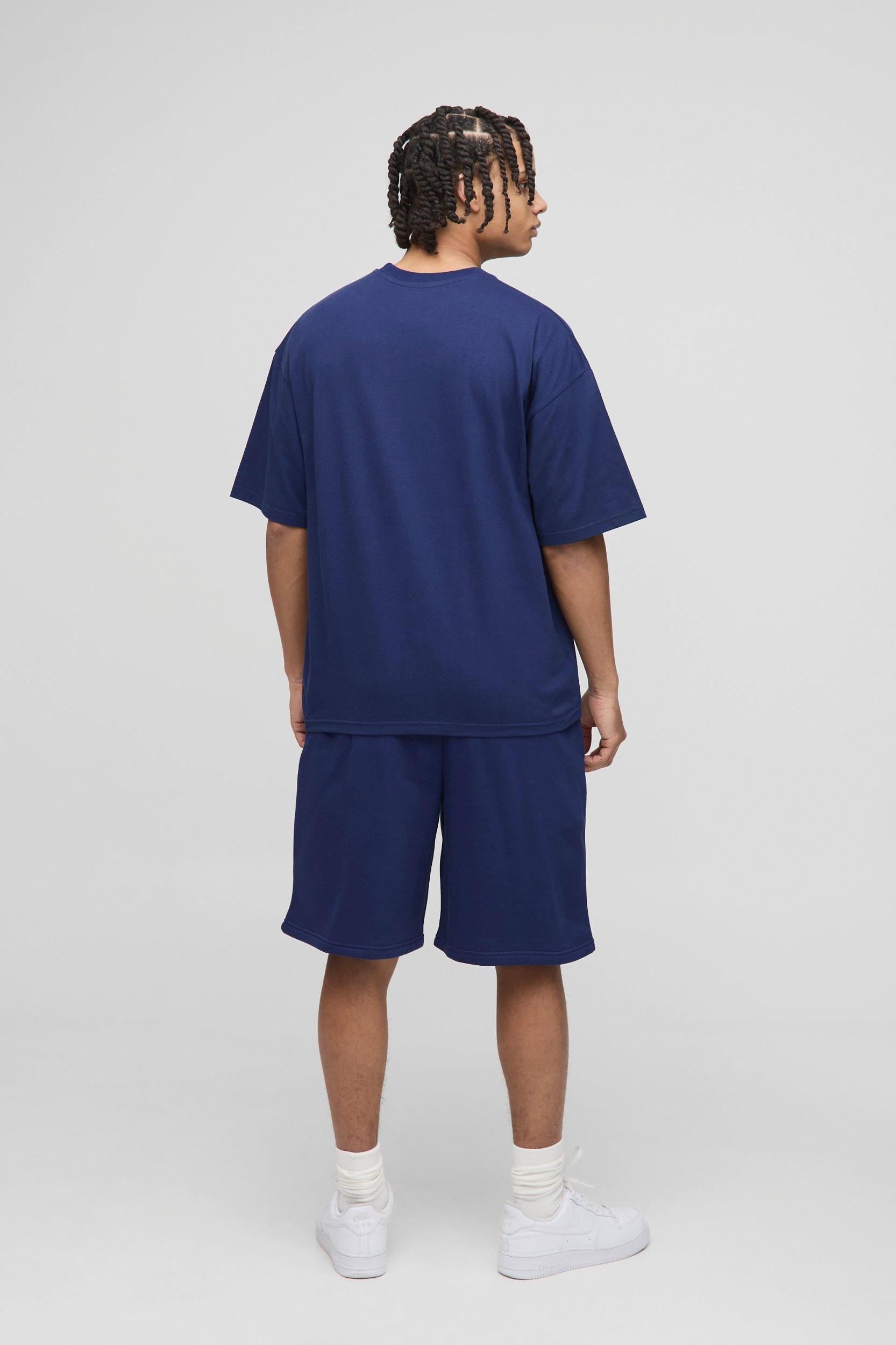 Oversized Boxy M Star T-Shirt & Short Set | boohooMAN USA Product Image