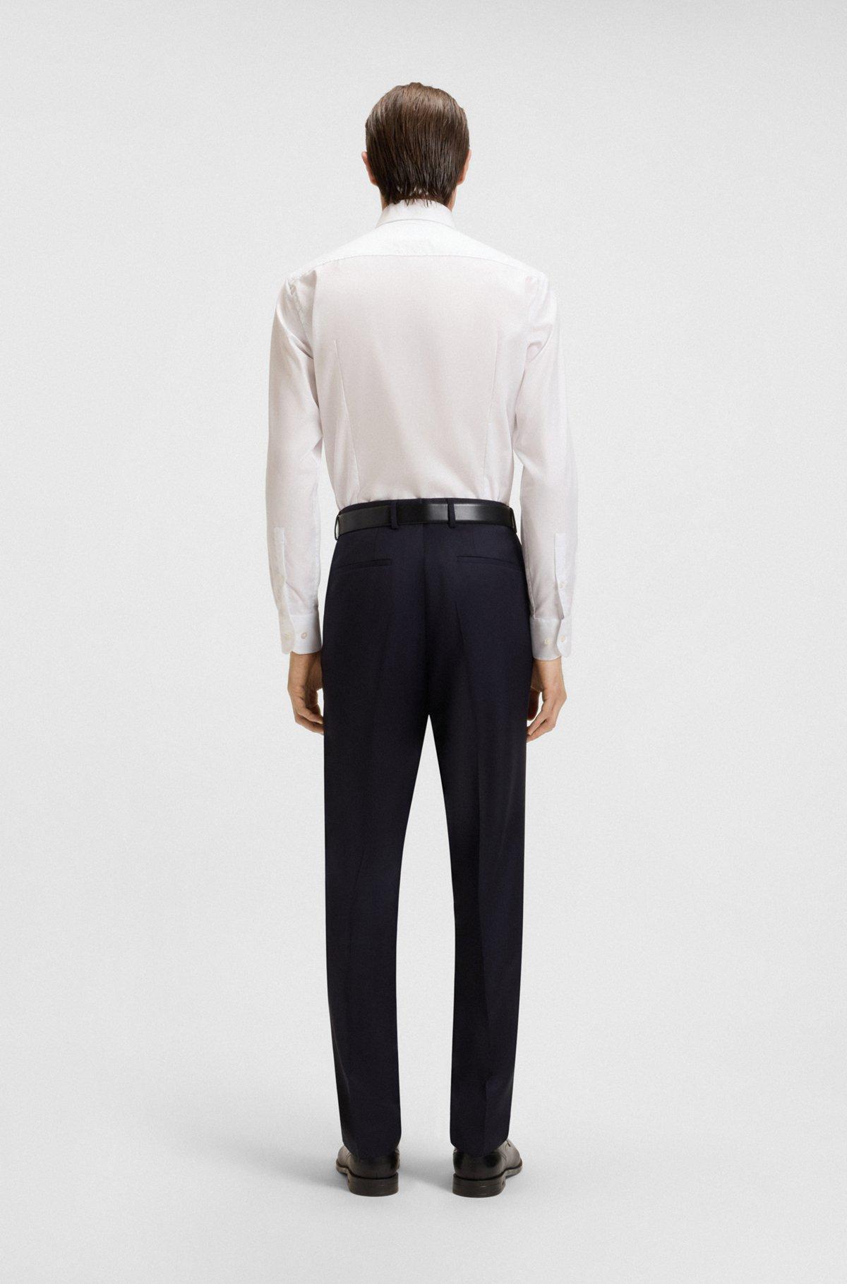 Slim-fit shirt in structured cotton Product Image