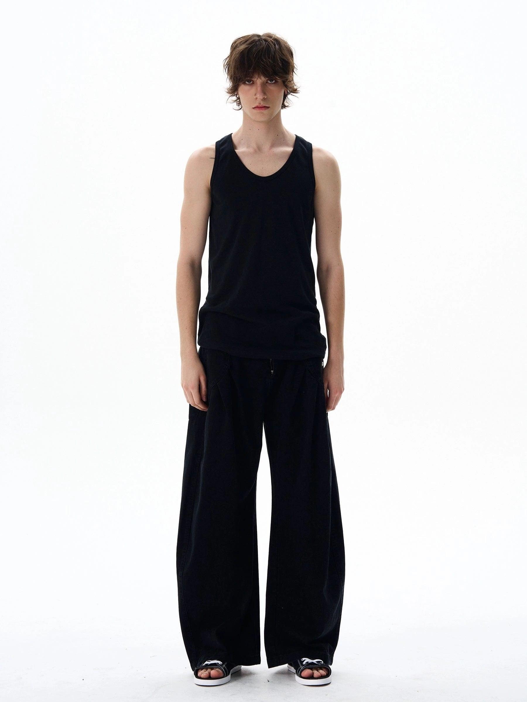 RT No. 19581 PLEATED BAGGY MACHETE CARGO PANTS Product Image