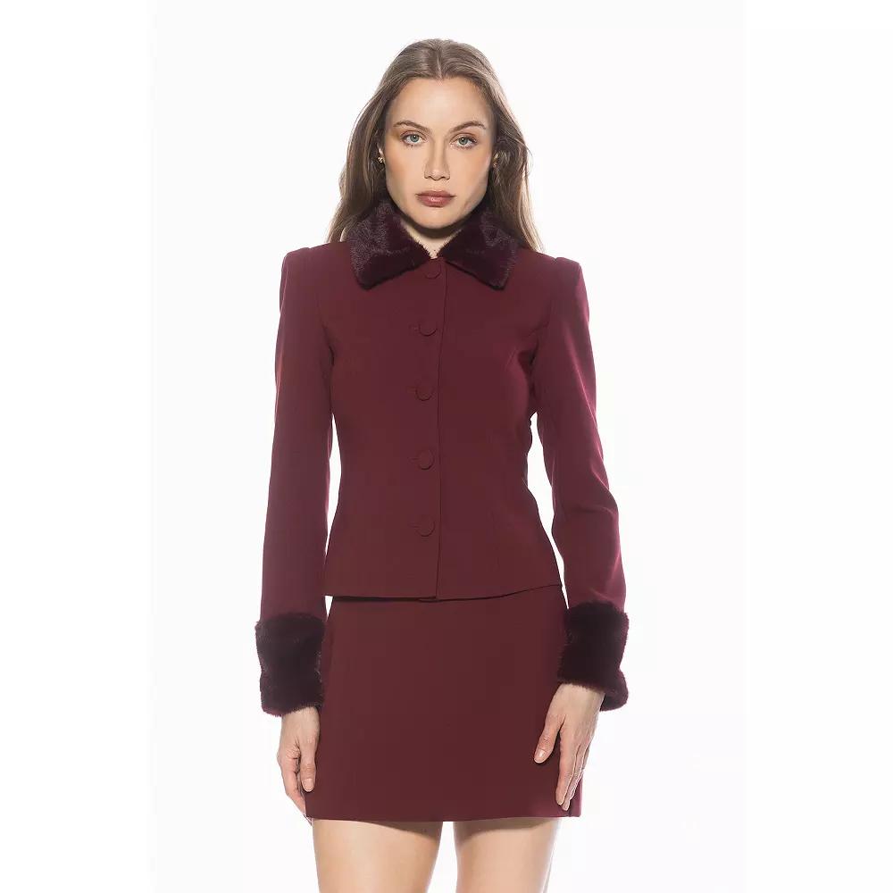 Women's ALEXIA ADMOR Faux Fur Collar & Sleeve Jacket,  Product Image