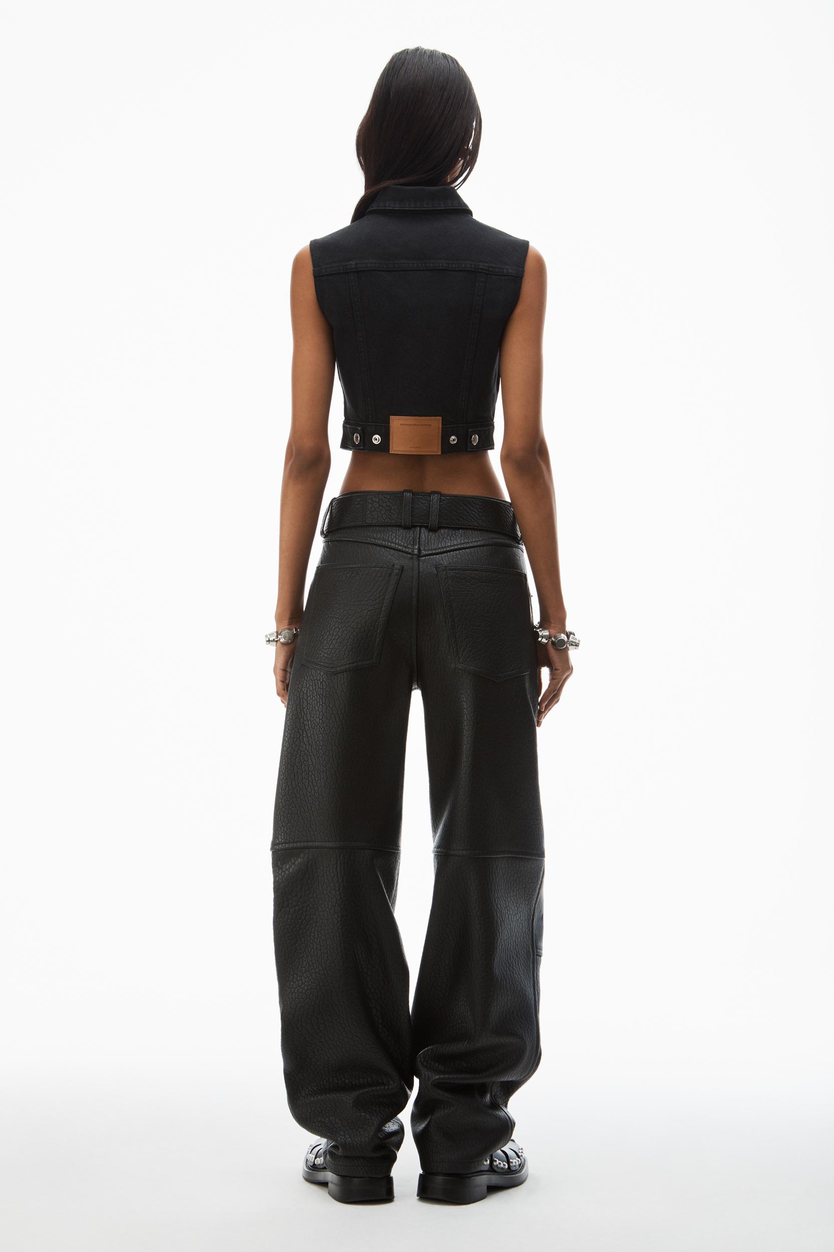 Low-rise Five-pocket Pant In Lambskin Leather Product Image
