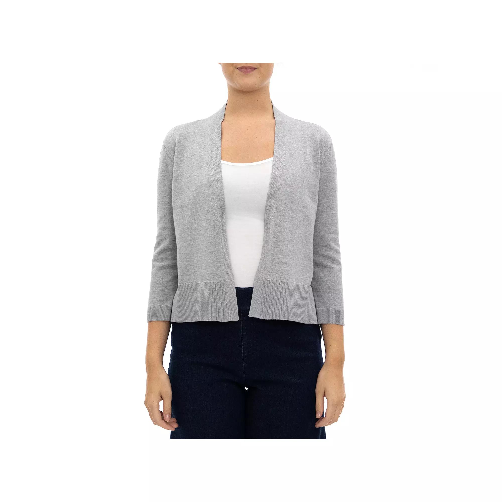 Women's Nina Leonard Classic Open-Front Bolero Cardigan,  Product Image