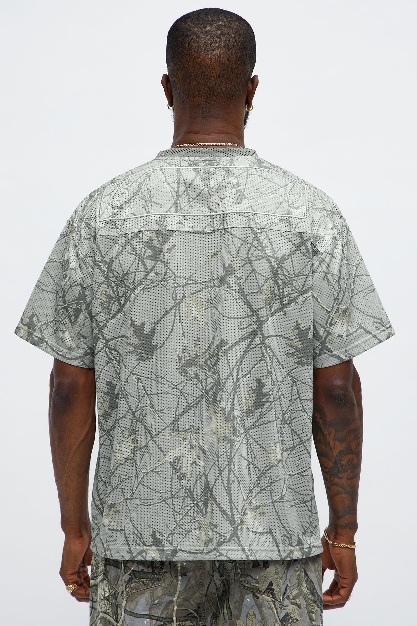 Short Sleeve Camo Jersey - Grey Male Product Image