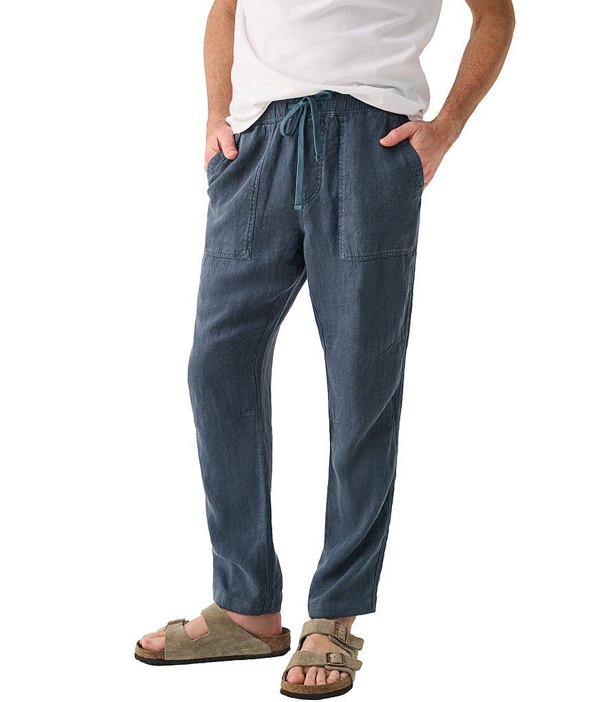 Faherty Slim Fit Linen Drawstring Pants Product Image