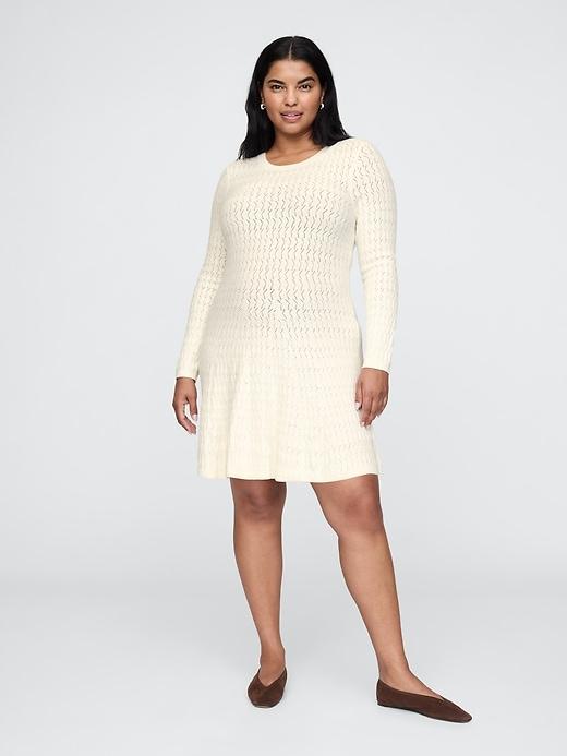 CashSoft Pointelle Mini Sweater Dress Product Image