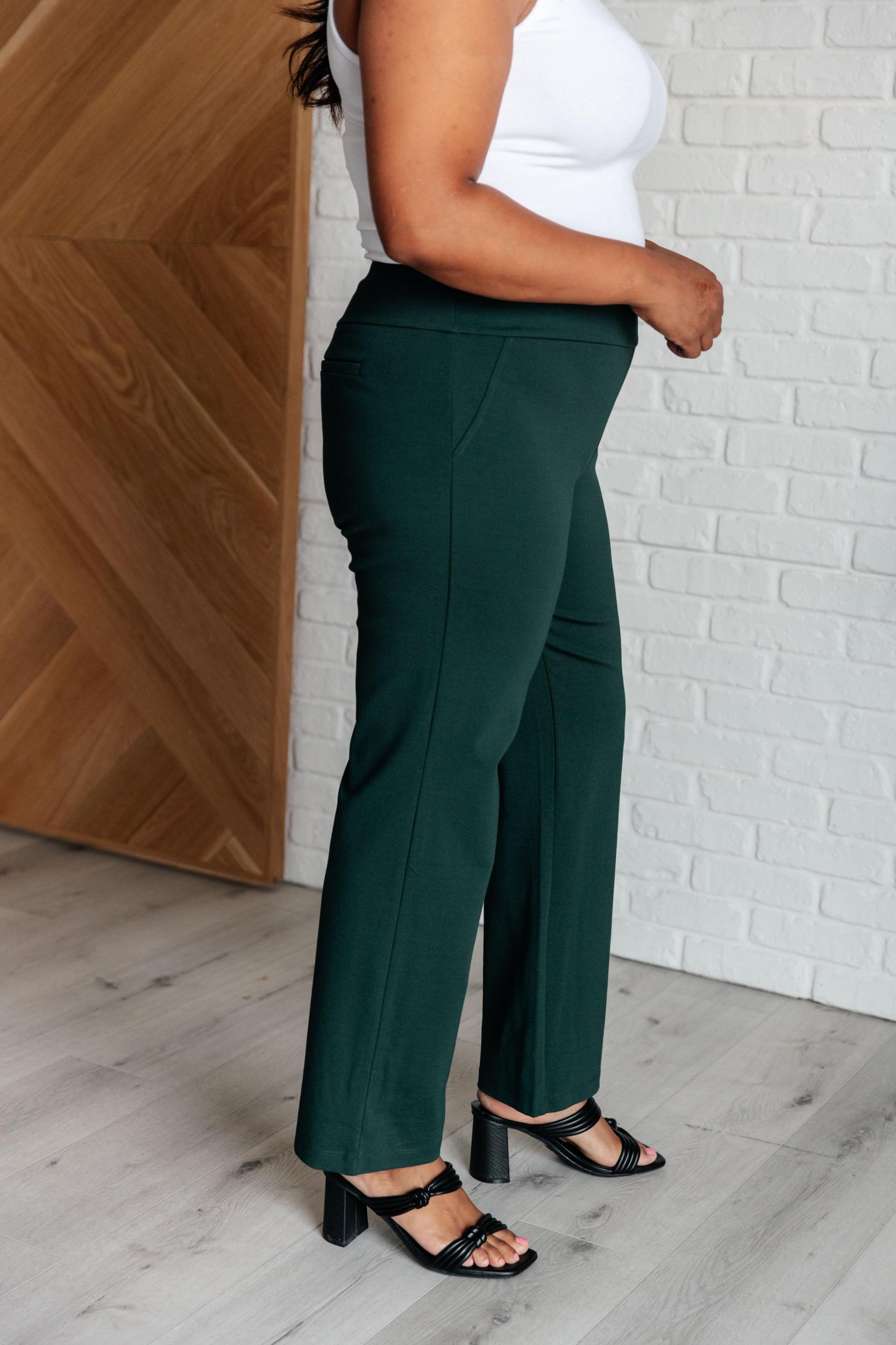 Magic Straight Pants in Hunter Green Product Image