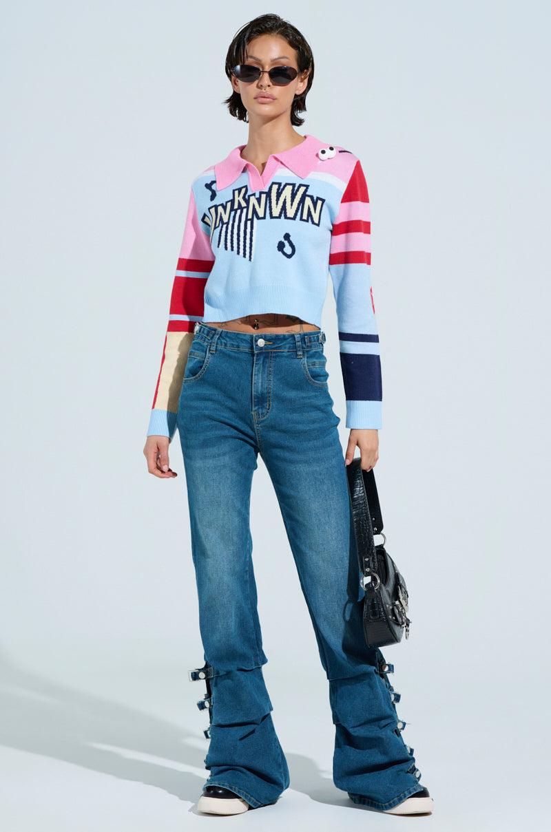 SABINE BUCKLE DETAIL JEANS Product Image