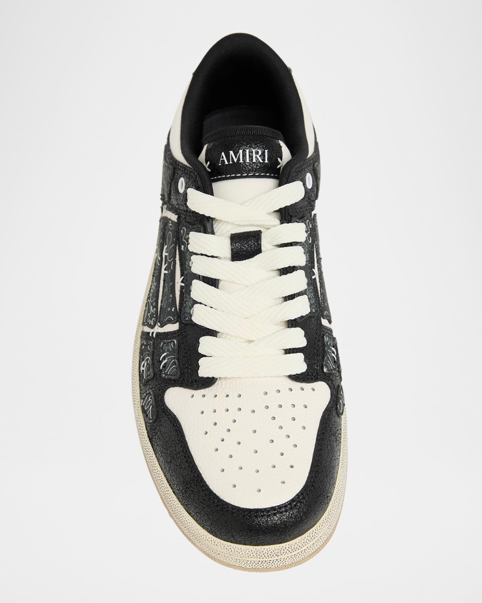 Men's Bandana Skel Top Leather Low-Top Sneakers Product Image