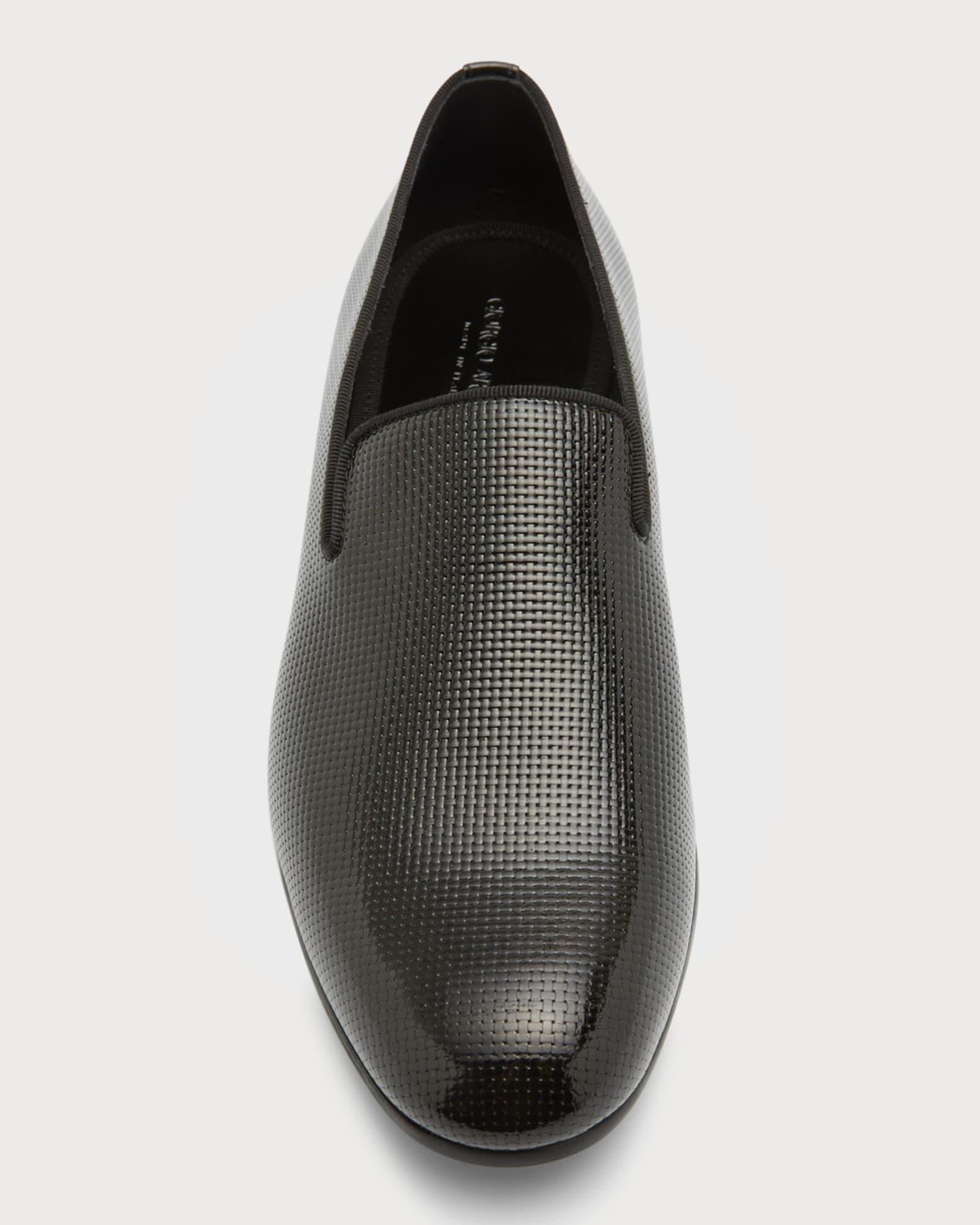 Men's Textured Leather Formal Loafers Product Image