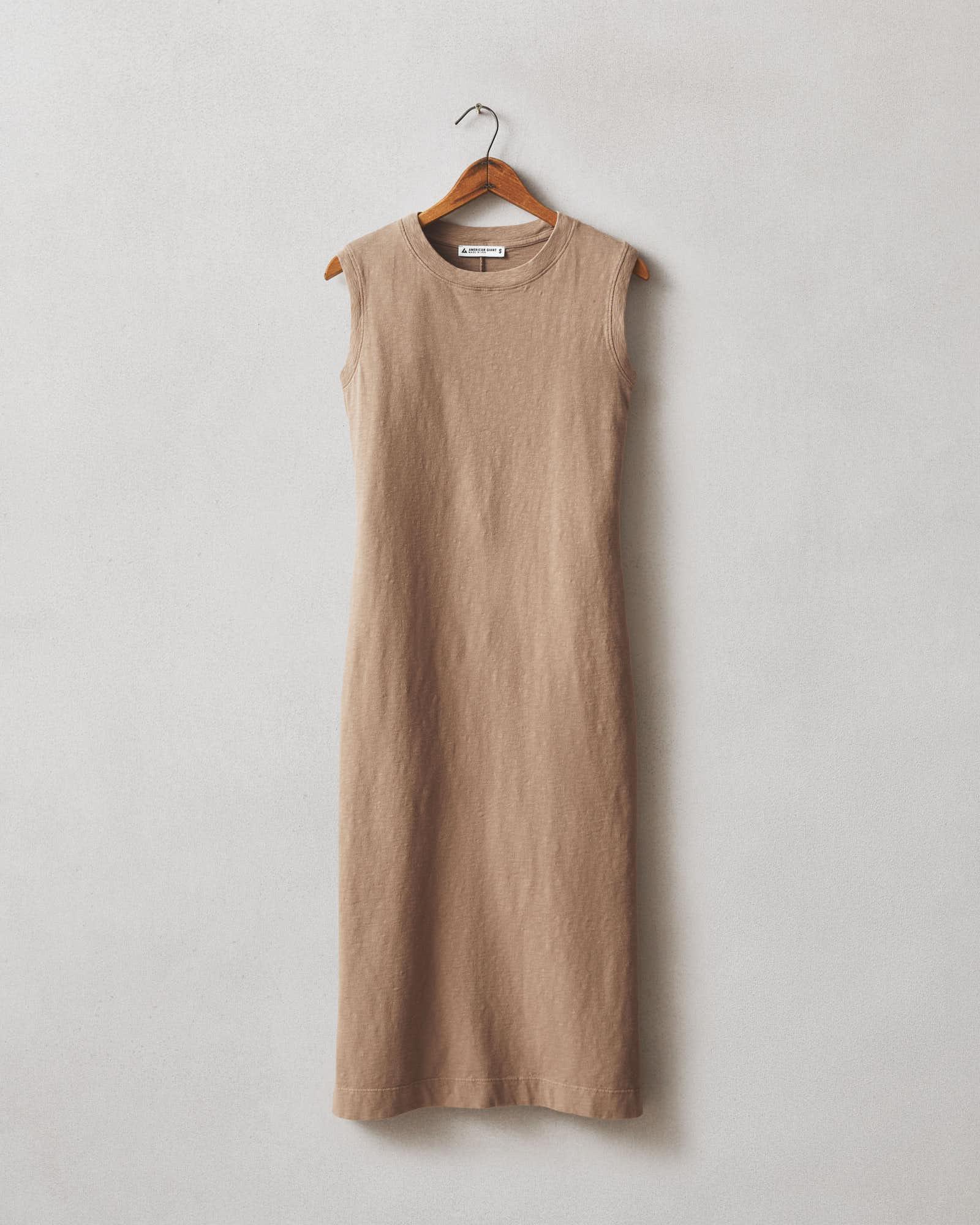 Women's Premium Slub Tank Dress - Pine Bark Product Image