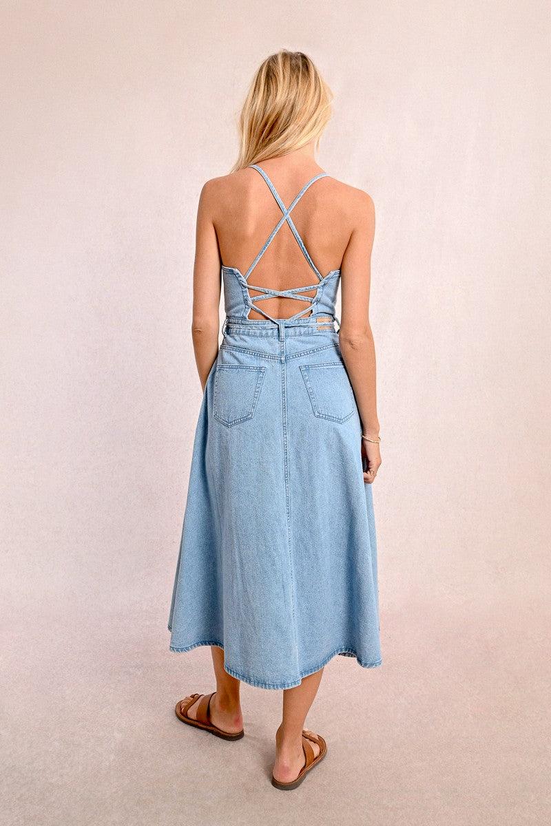 LONG DENIM DRESS Product Image