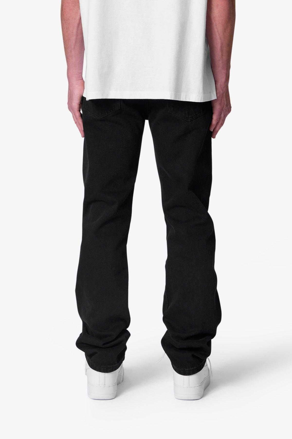 Raw Straight Denim - Rinsed Black Product Image