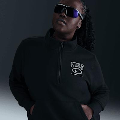 Nike Sportswear Club Fleece Women's Mock-Neck 1/2-Zip Graphic Top (Plus Size) Product Image