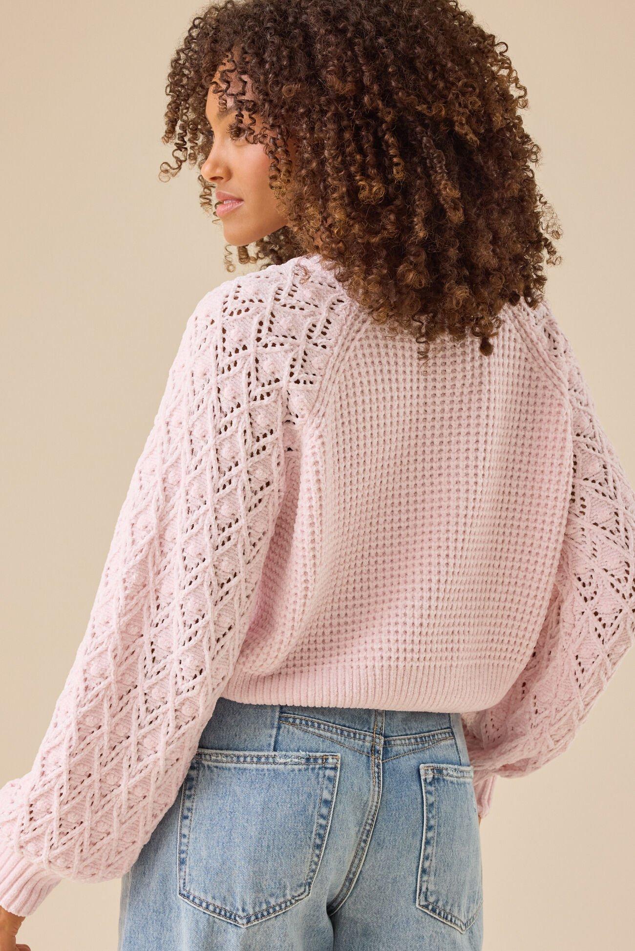 Hailey Chenille Pointelle Sweater Product Image