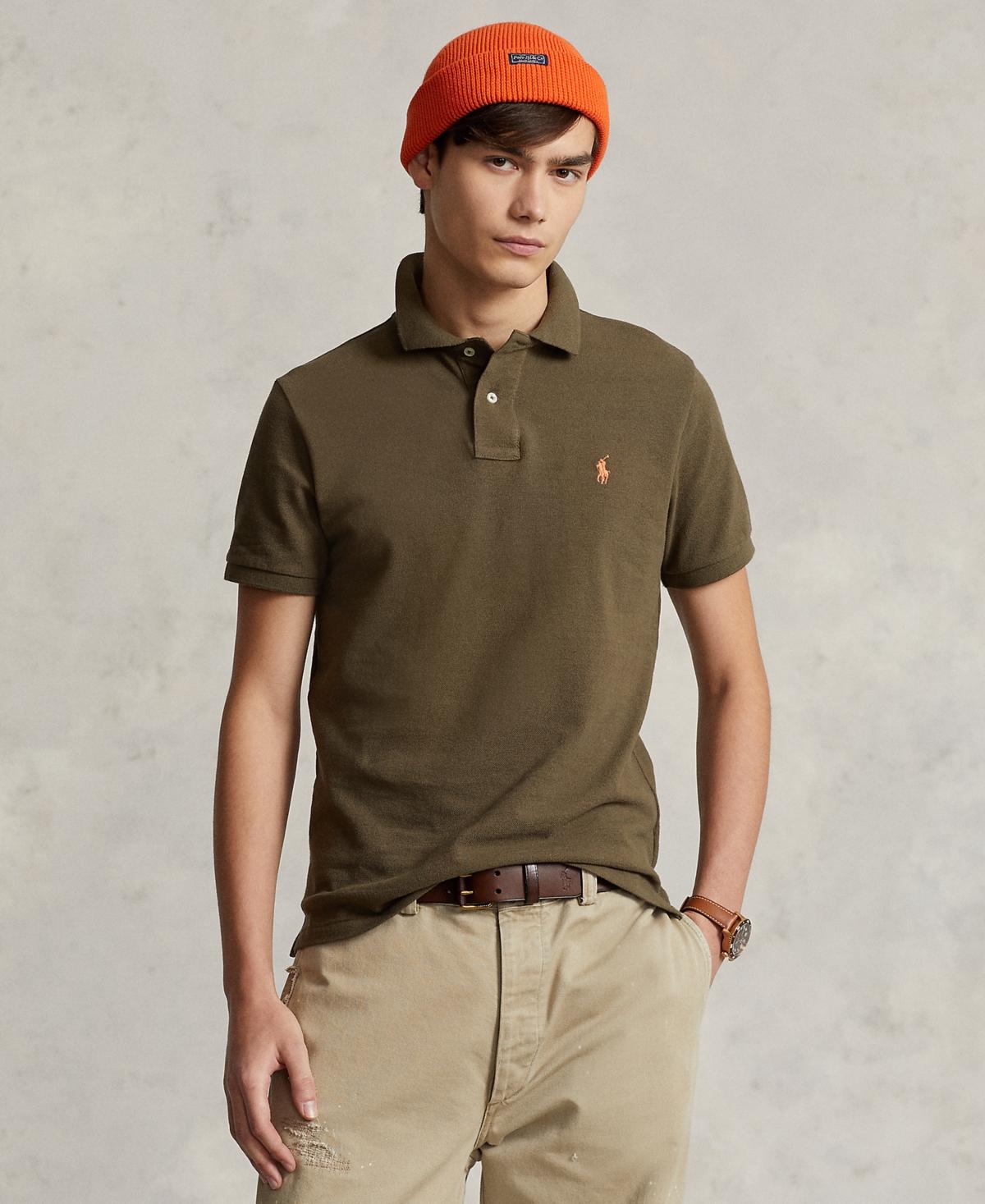 POLO RALPH LAUREN Green Polo Shirt With Pony Embroidery On The Front Product Image