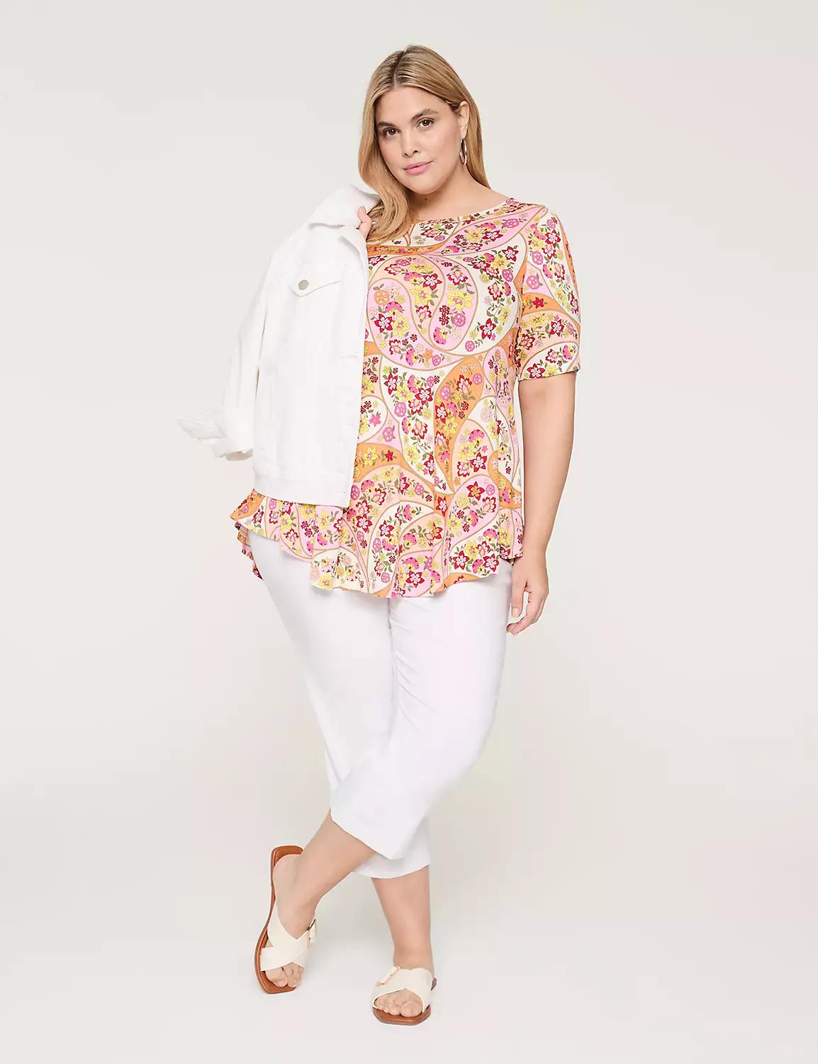 Max Swing Perfect Sleeve Boatneck Tee Product Image