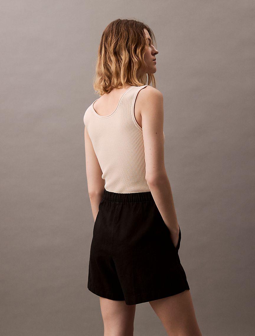 Linen Cotton Pull-On Shorts Product Image