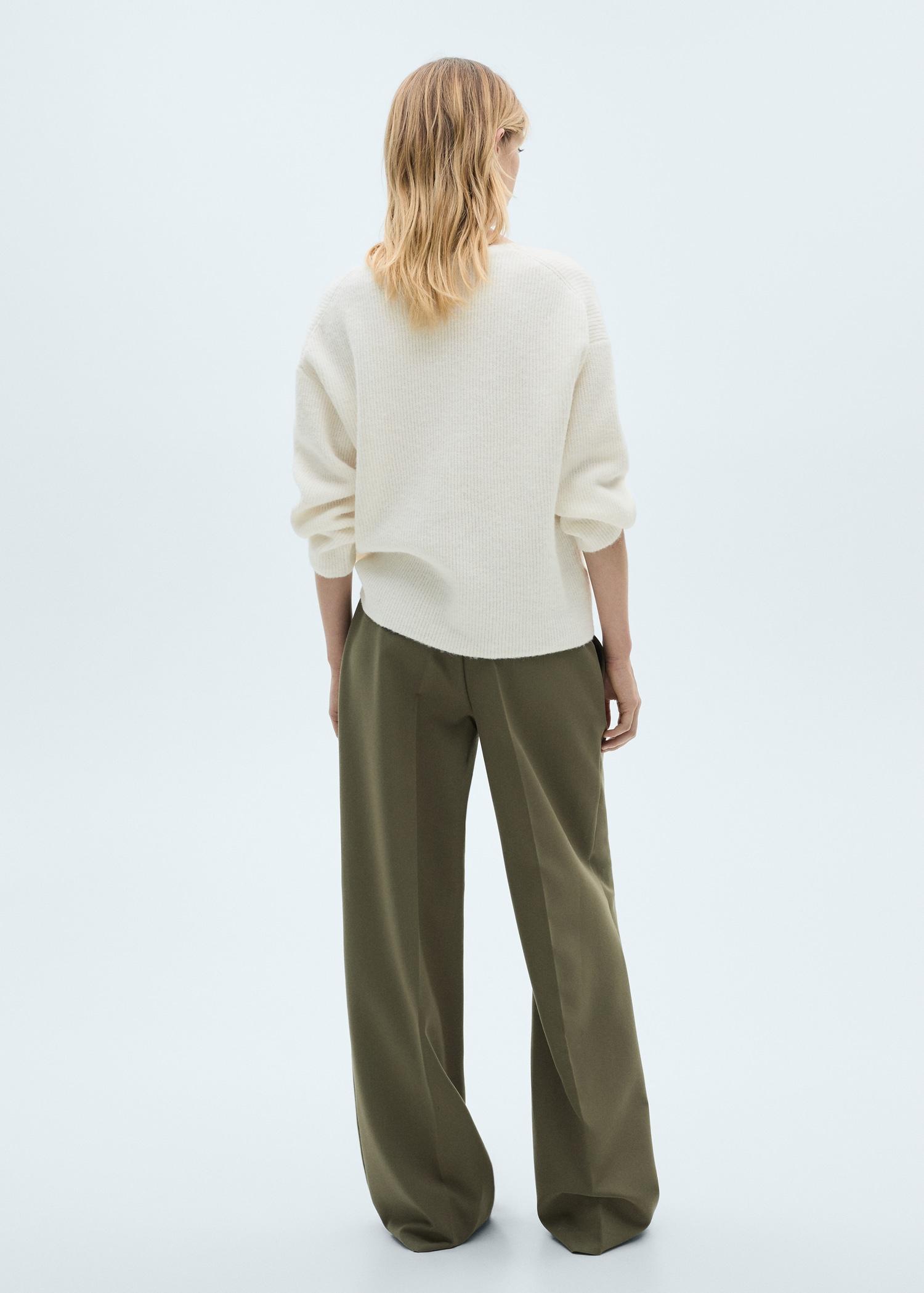 V-neck knit sweater - Women | MANGO USA Product Image