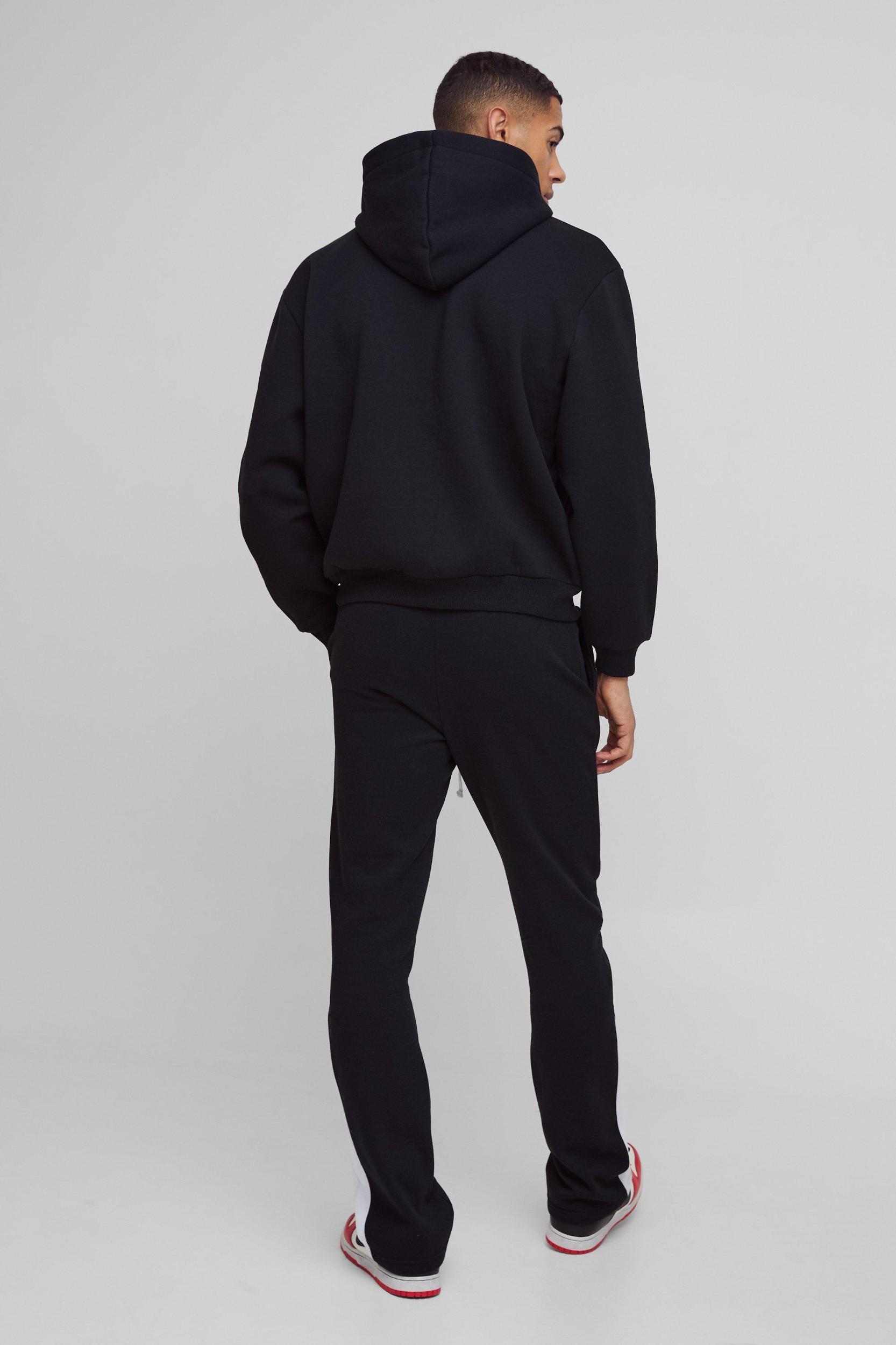 Oversized Boxy Graffiti 13 Varsity Zip Through Hoodie | boohooMAN USA Product Image