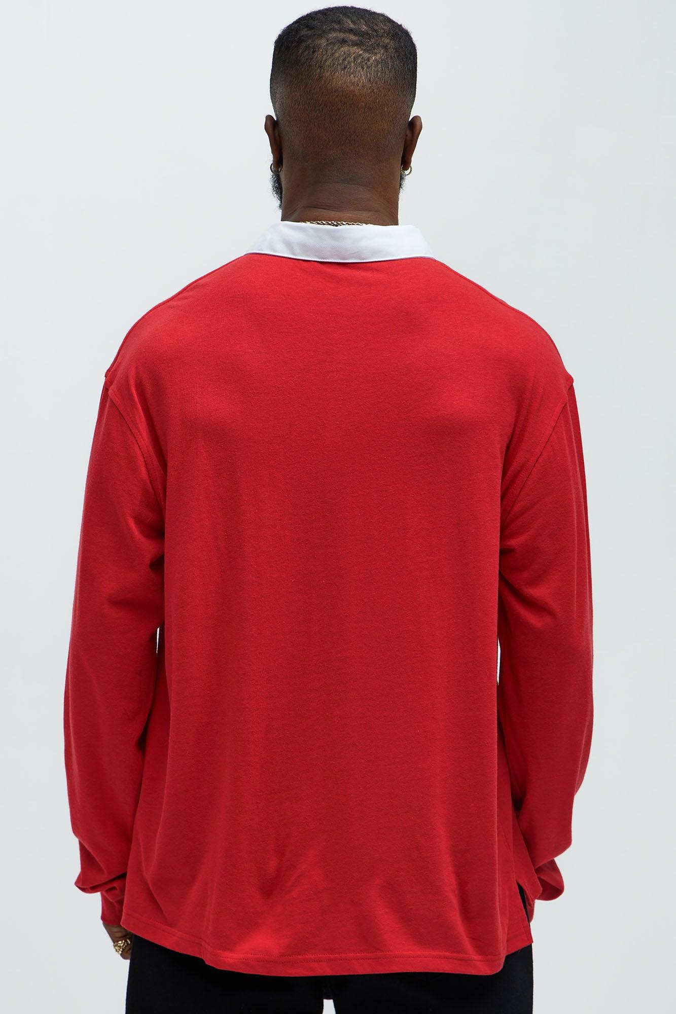 Bulls Flanker Long Sleeve Polo - Red Product Image