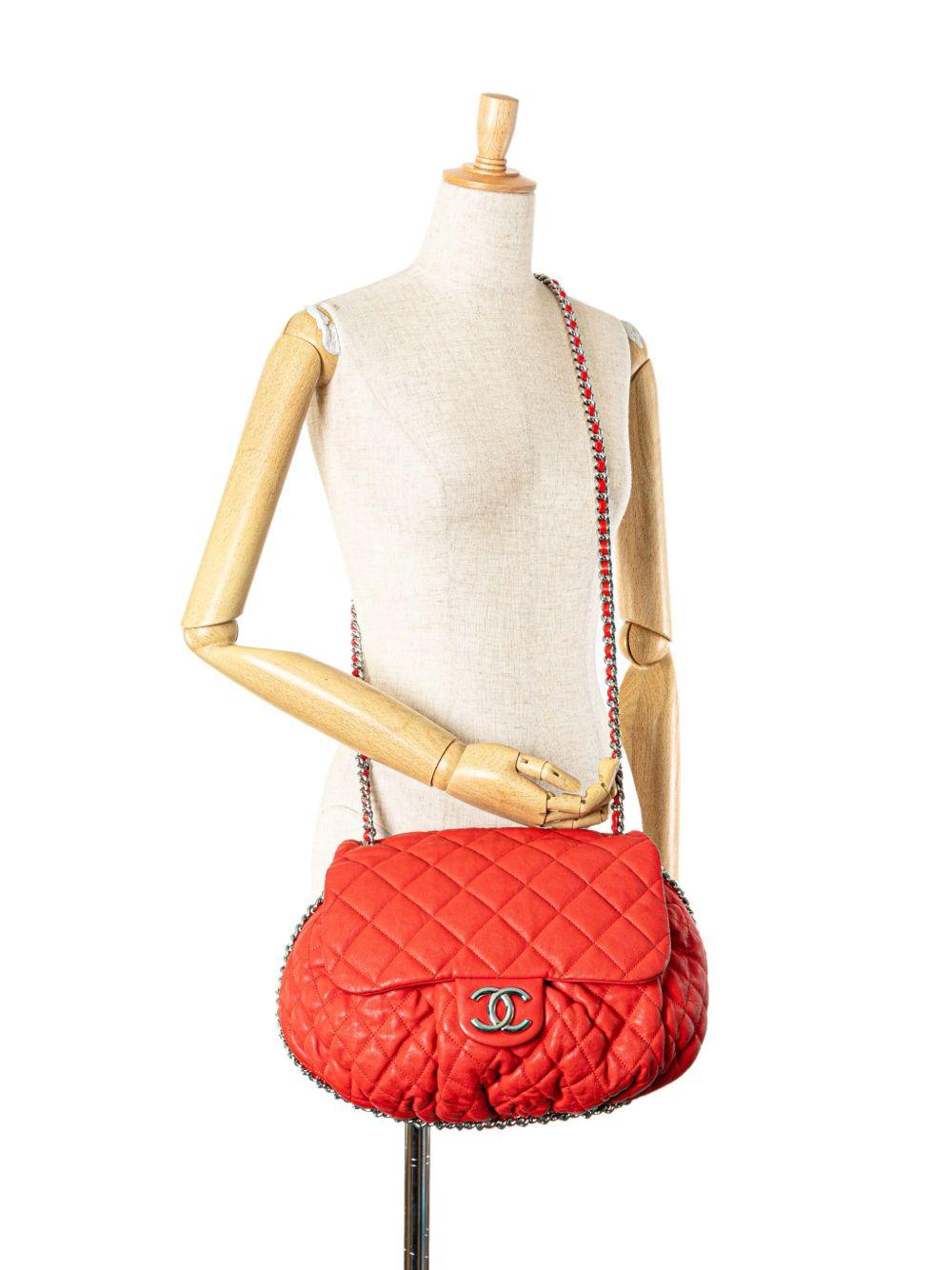 2011 Large Quilted Lambskin Chain Around Flap crossbody bag Product Image