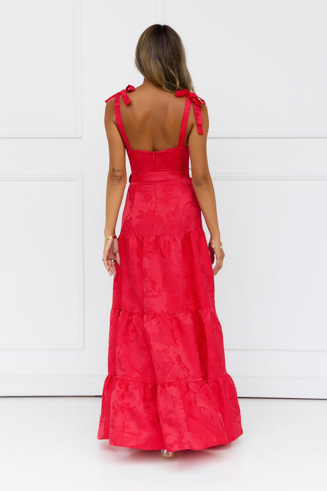 Blaze Of Passion Maxi Dress Red Product Image