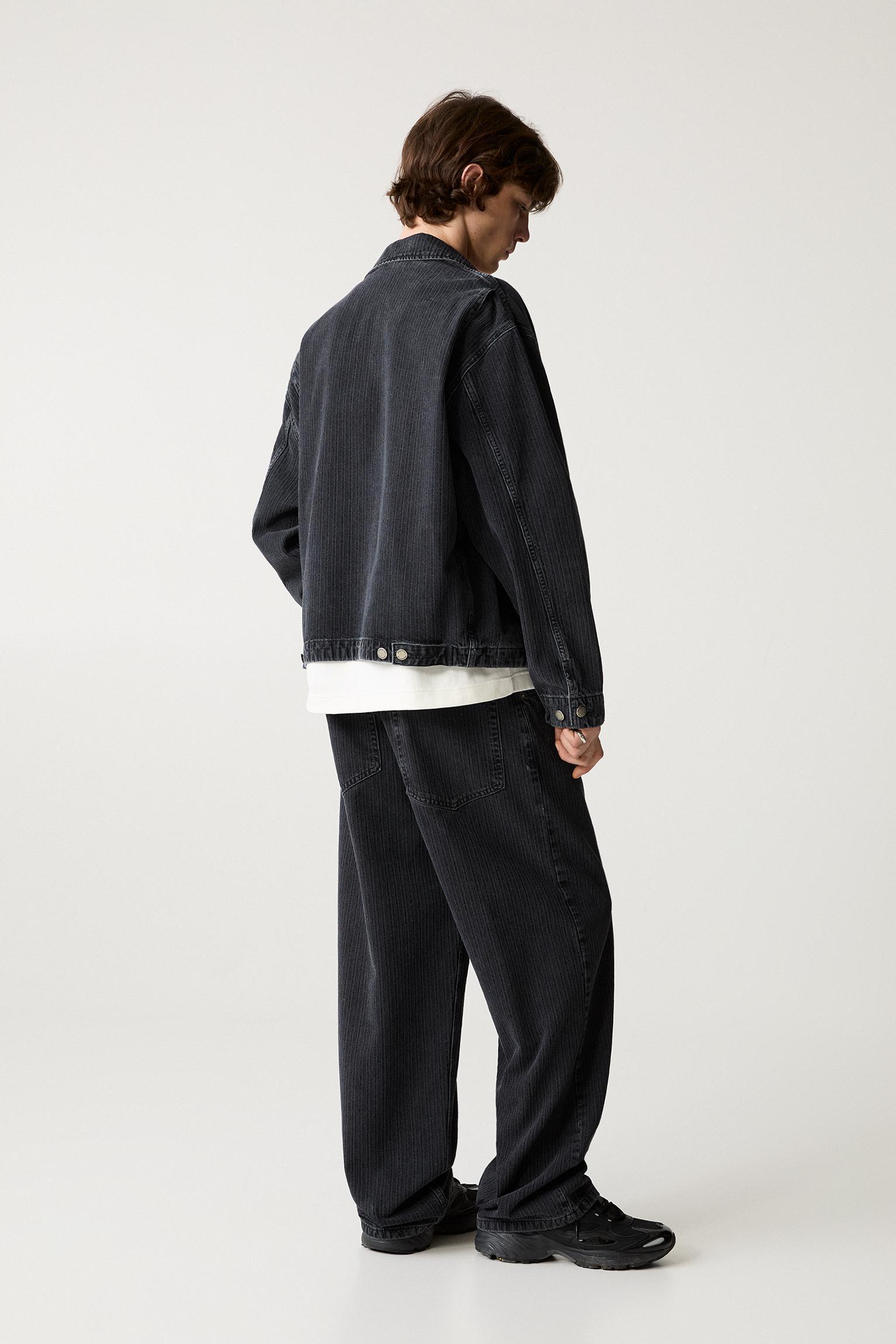 Textured denim jacket Product Image