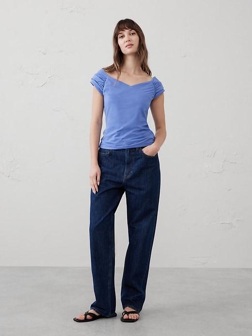 Off-Shoulder Soft Stretch Top Product Image