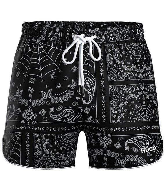 Hugo Boss RIK Mixed-Media 4.7#double; inseam Swim Trunks Product Image