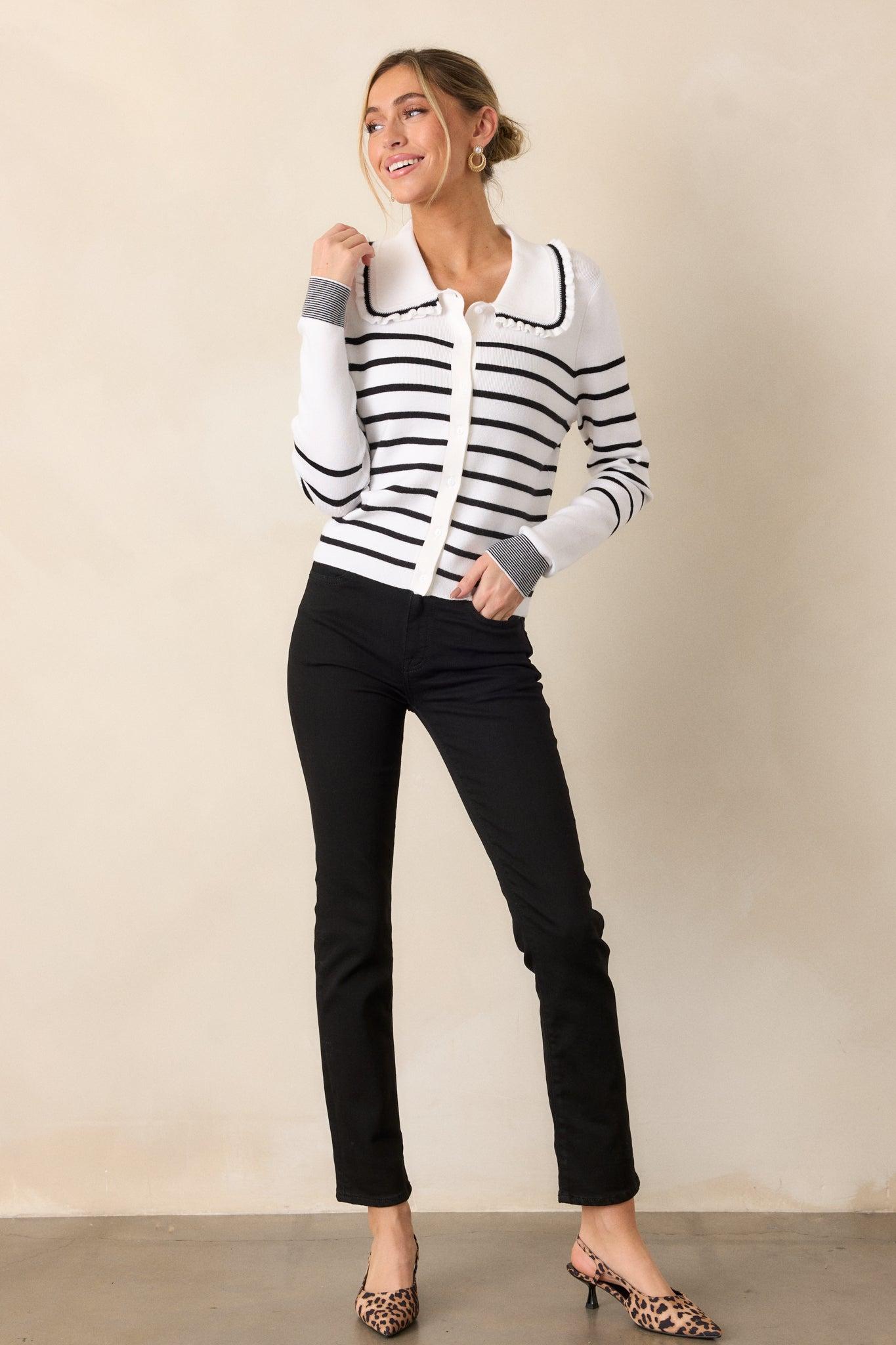 On Purpose Black Straight Leg Jeans Product Image