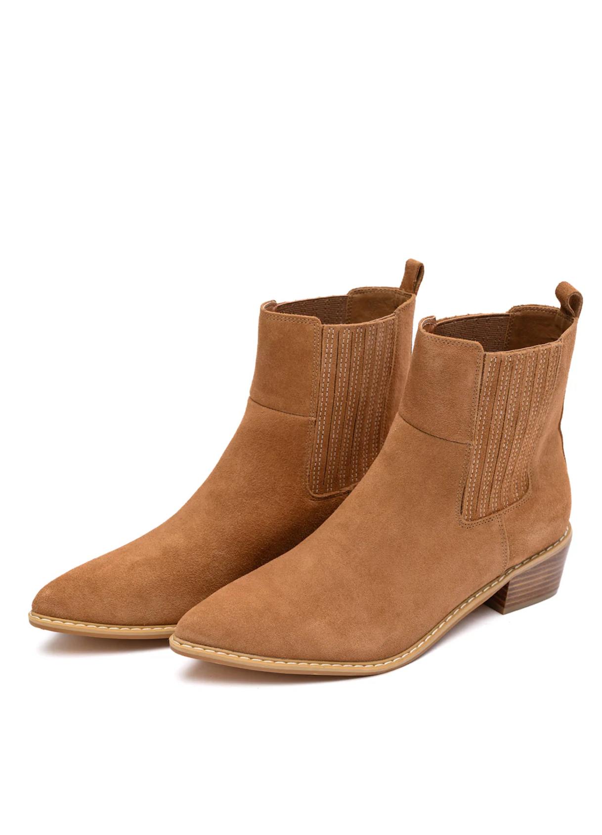 Leonor Suede Ankle Boot in Tan (Online Exclusive) Product Image