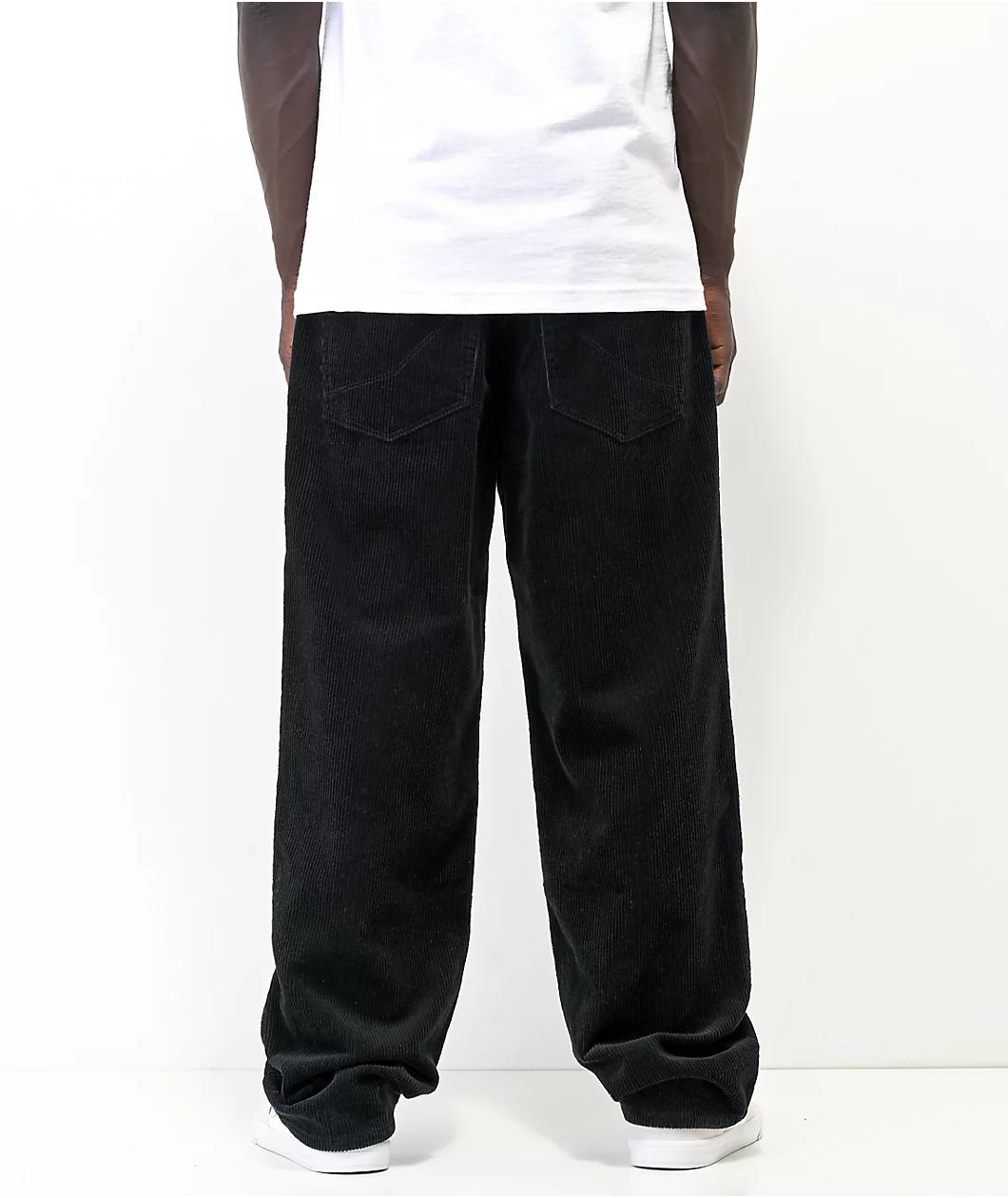 Empyre Corduroy Black Loose Fit Skate Pants Product Image