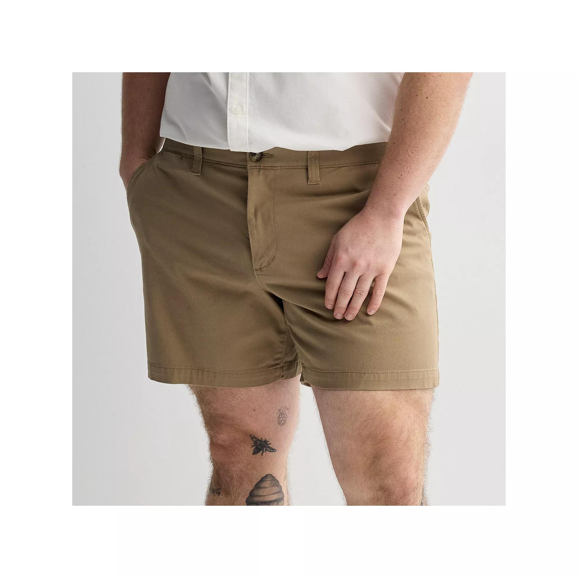 Big & Tall Sonoma Goods For Life® 7-Inch Flexwear Flat Front Shorts, Men's, Size: 54, Lead Gray Product Image