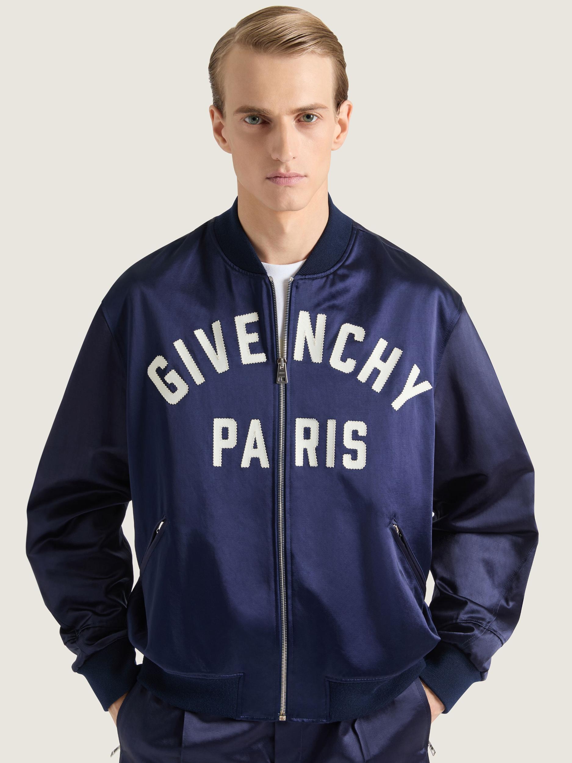 GIVENCHY Paris zipped blouson in satin Product Image