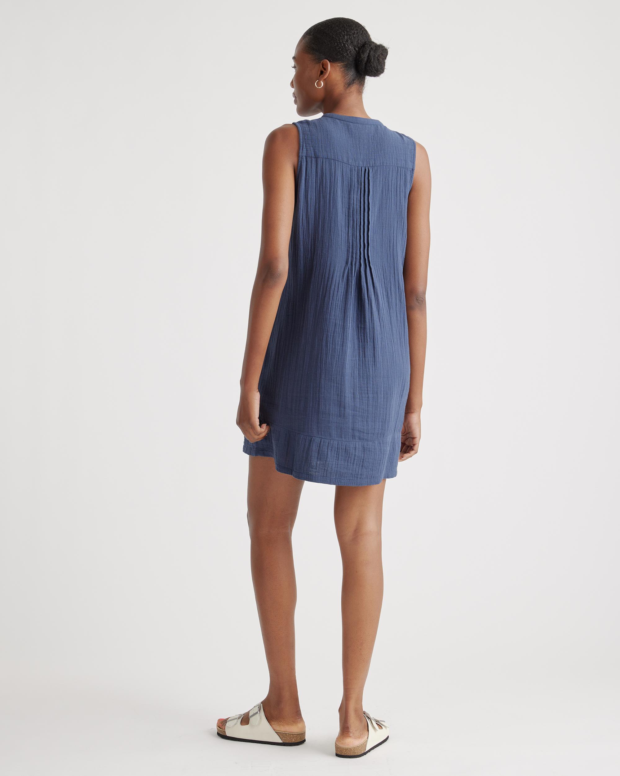 Quince | Women's Gauze Sleeveless Swing Dress Organic Cotton Product Image