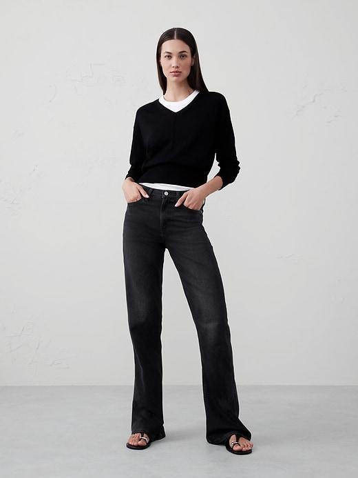 Merino Wool V-Neck Sweater Product Image