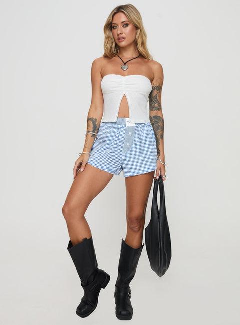 Brekke Strapless Top White Product Image