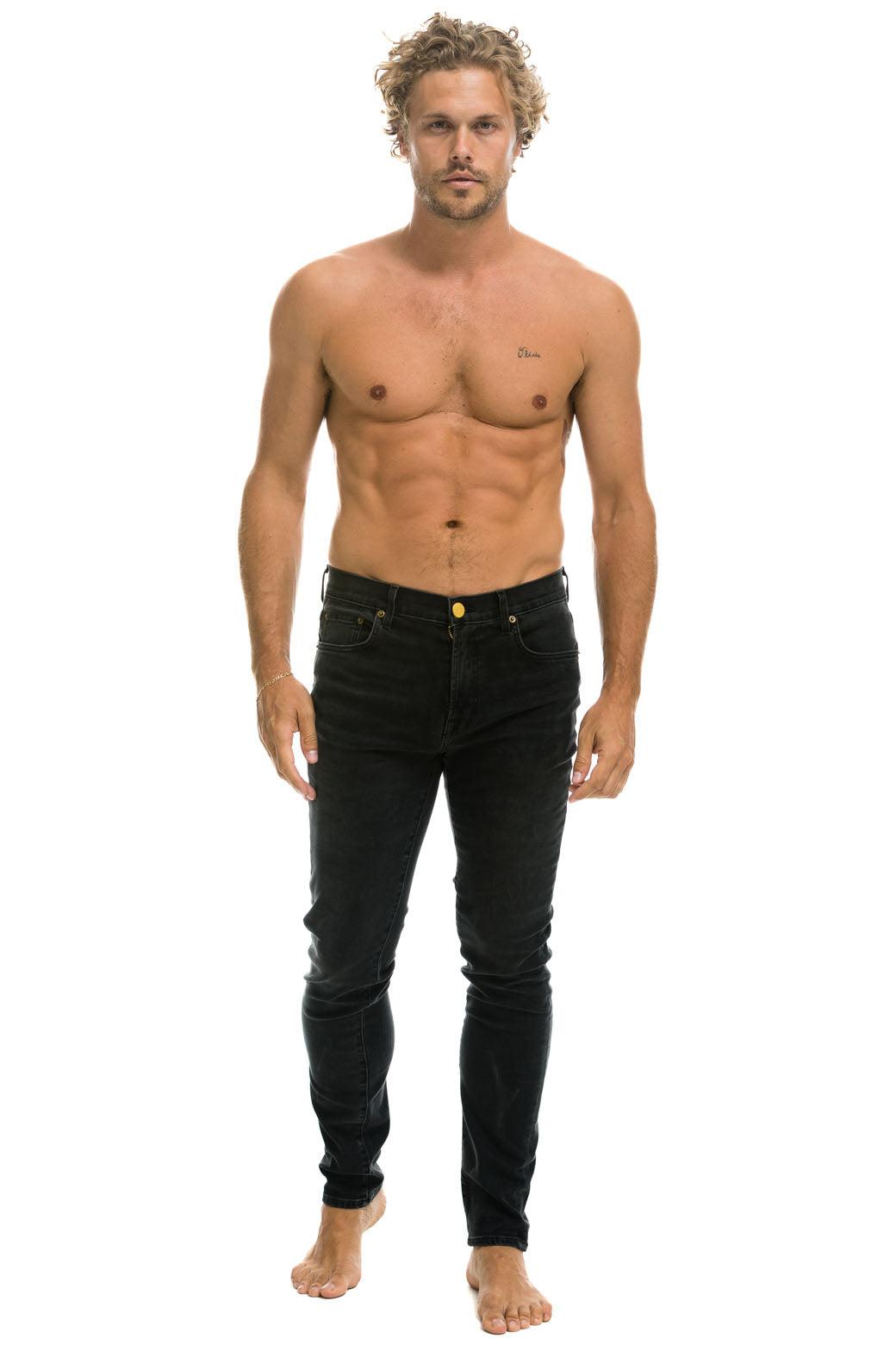 MEN'S SLIM FIT SURFER DENIM JEAN - VINTAGE BLACK Male Product Image