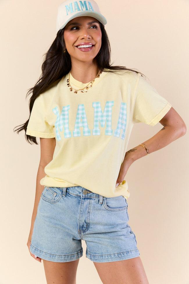Mama Gingham Yellow Graphic Tee Product Image