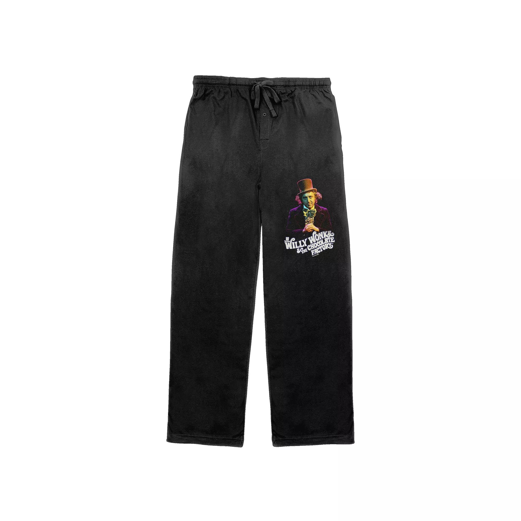Men's Willy Wonka Pajama Pants, Size: Medium, Black Product Image