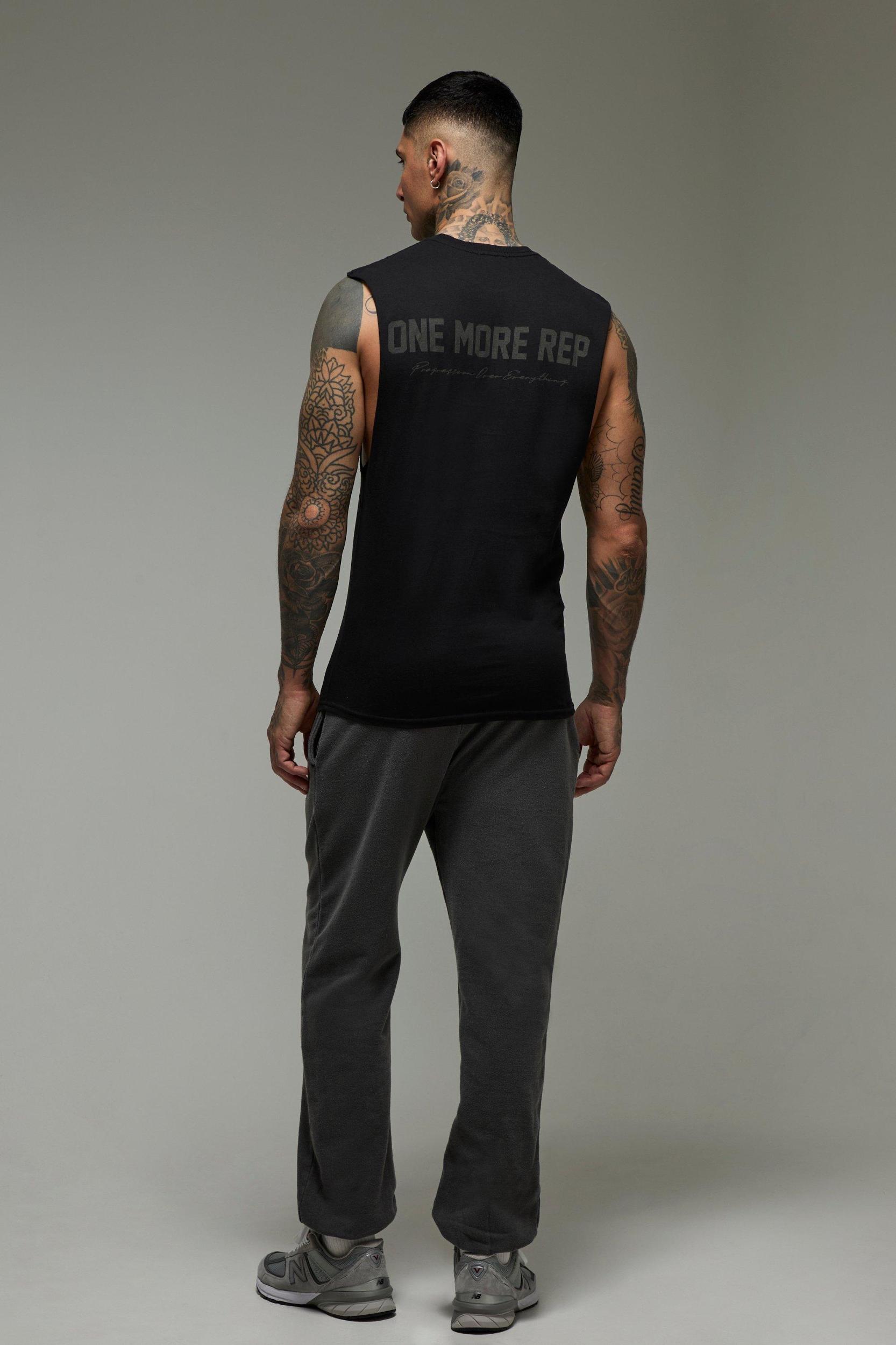 Tall MAN Active One More Rep Oversized Drop Shoulder Tank | boohooMAN USA Product Image