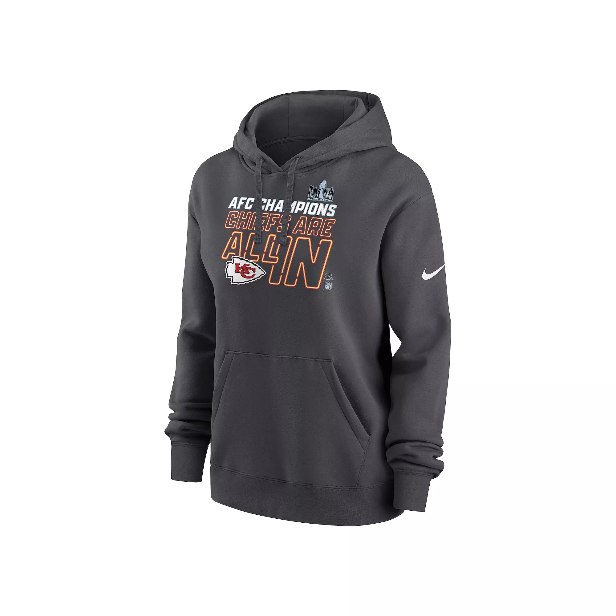 Women's Nike Kansas City Chiefs 2023 NFL Conference Champions Trophy Hoodie, Size: Medium, Anth Product Image