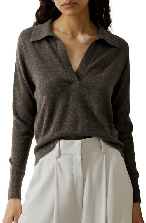 Lilysilk Women's V Neck Cashmere Polo Sweater Product Image