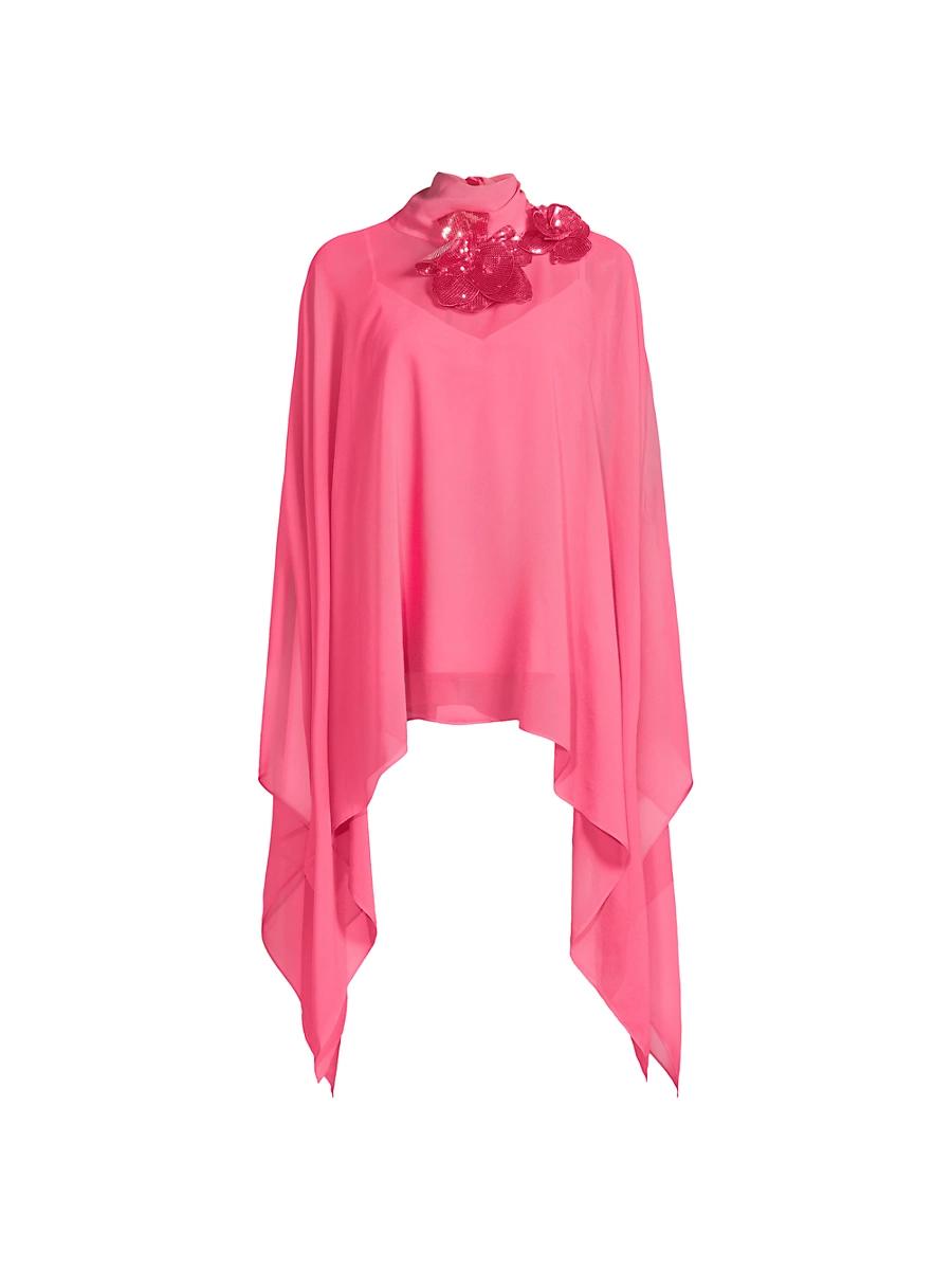 Womens Ava Chiffon Cape Blouse Product Image