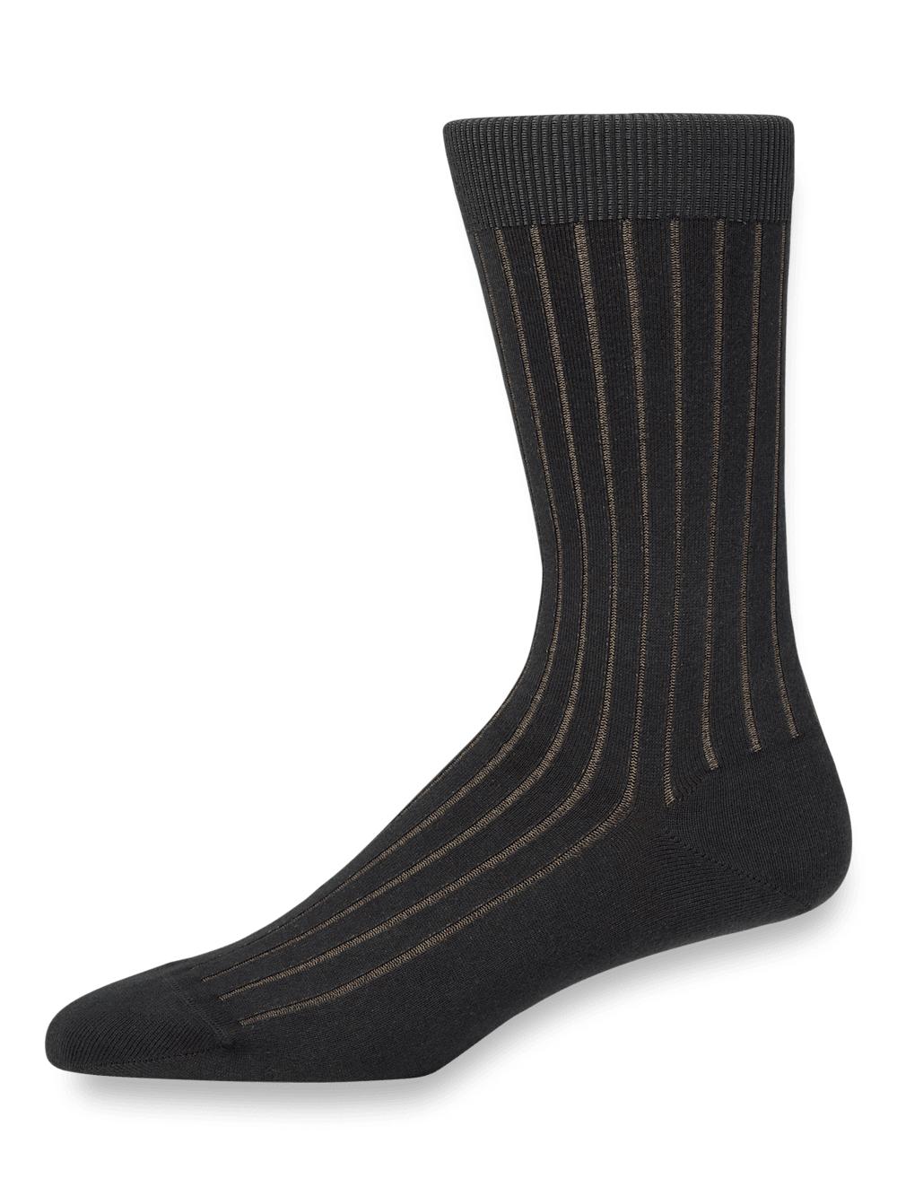 Solid Rib With Contrast Cotton Blend Sock - Green/blue Product Image