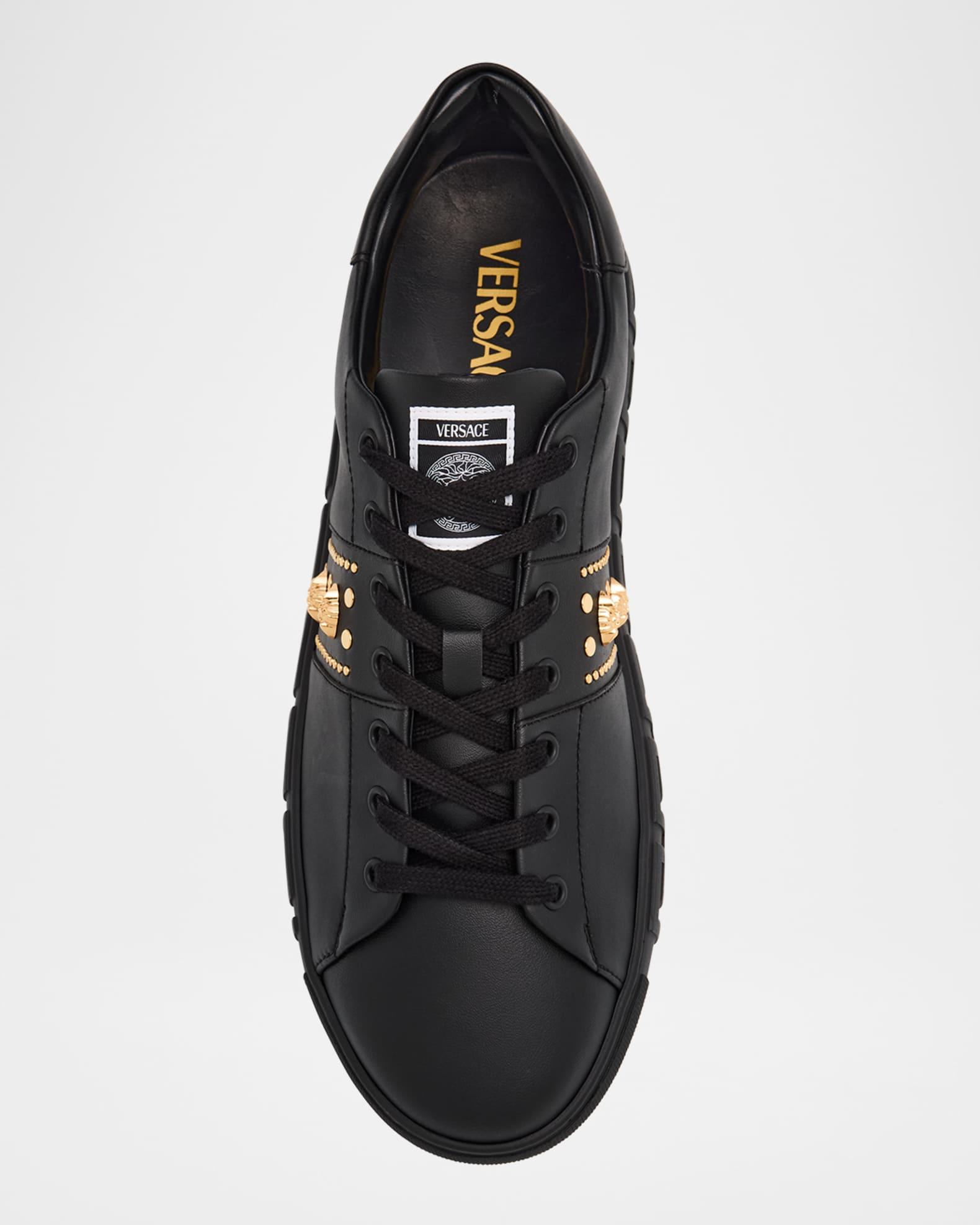 Men's La Greca Leather Low-Top Sneakers Product Image